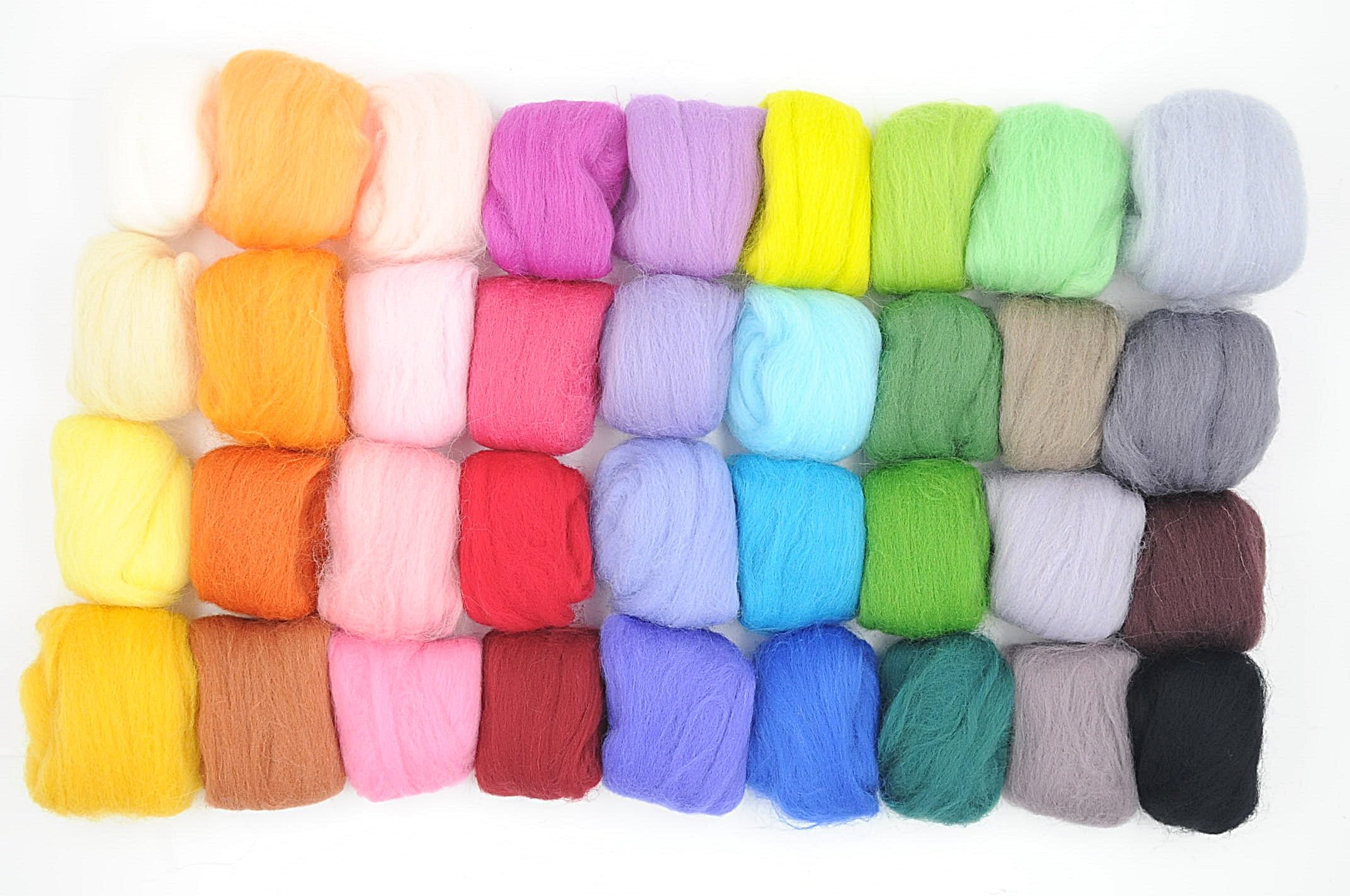 Amazon | 楽MoMo 羊毛フェルト 36色 セット 手芸 ハンドクラフト DIY